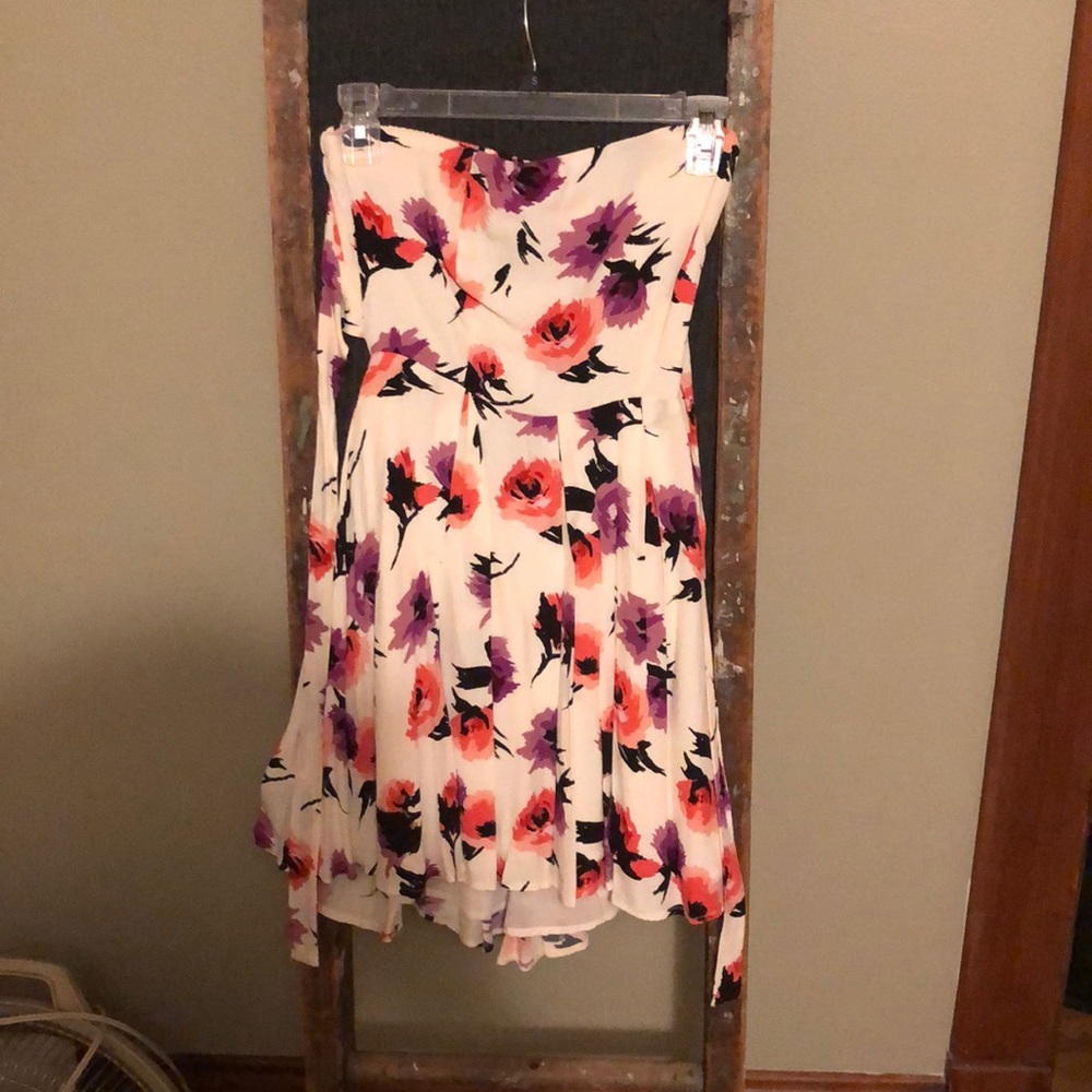 Strapless floral dress